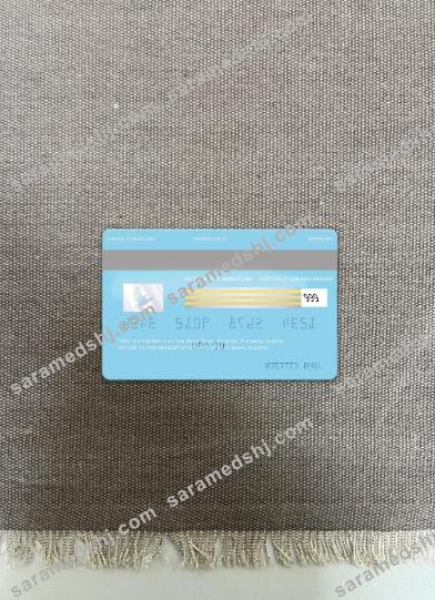 Algeria Gulf Bank visa card photolook back